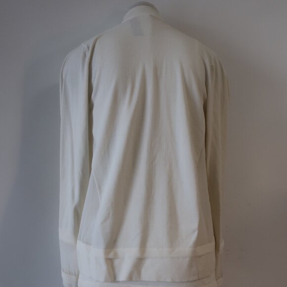 Womens Donna Karan Black Label Ivory Mix Media 2 Pc Set Cardigan Tank Sweater M - Picture 10 of 16